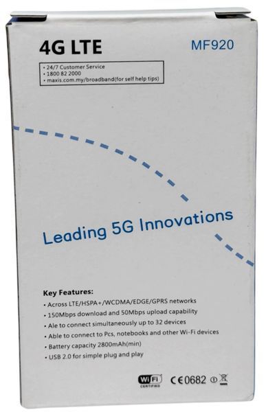 Бездротовий кишеньковий роутер ZTE MF920V з 4G LTE та 3G Wi-Fi до 150 Мбіт/с двома виходами MIMO для підключення зовнішніх антен і сім картою лайф з безлімітним інтернетом 1832 фото