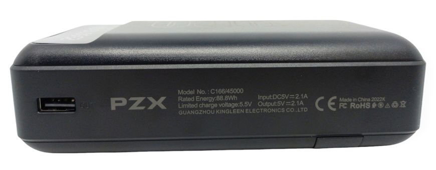 Power Bank 45000 mAh 2,1А реальна ємність PZX C166 зарядка зовнішній акумулятор павербанк сертифікований 00862 фото