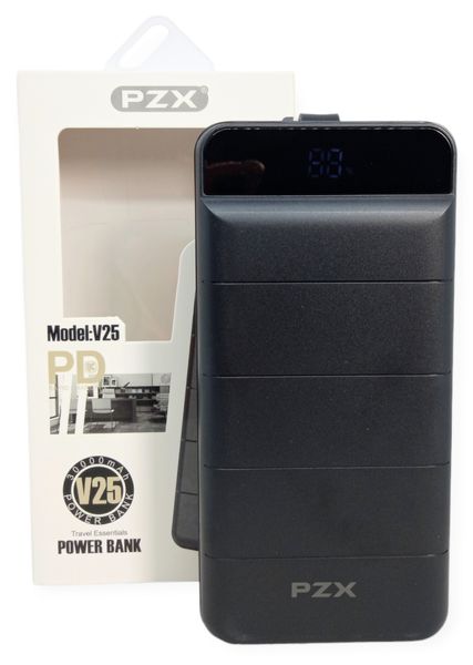 Power Bank 30000 mAh 22,5W реальная ёмкость PZX V25 зарядка внешний аккумулятор cертифицированный павербанк 00878 фото