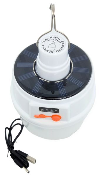 Лампа на акумуляторі + сонячна батарея з підвіскою LED ЛЕД Solar Emergency Charging Lamp 2022 00017 фото