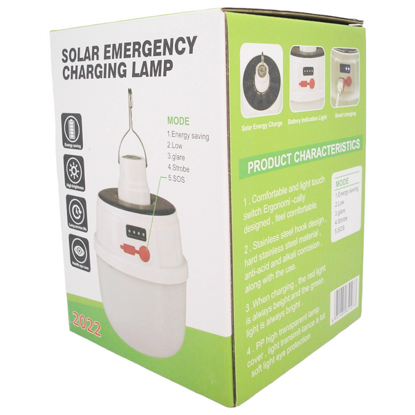 Лампа на акумуляторі + сонячна батарея з підвіскою LED ЛЕД Solar Emergency Charging Lamp 2022 00017 фото