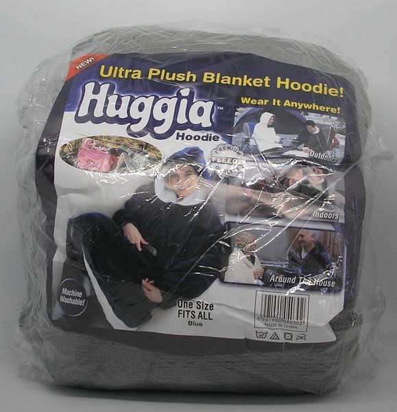 Плед худі з рукавами капюшоном двосторонній великий плюшевий Huggle Hoodie 00018 фото