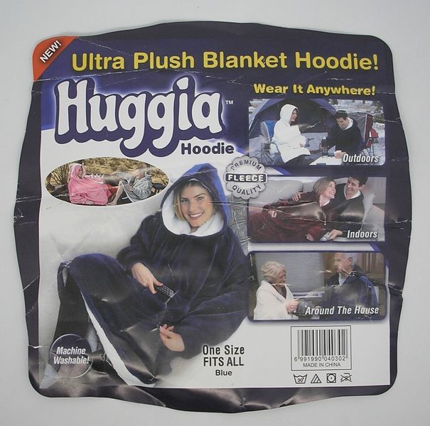 Плед худі з рукавами капюшоном двосторонній великий плюшевий Huggle Hoodie 00018 фото