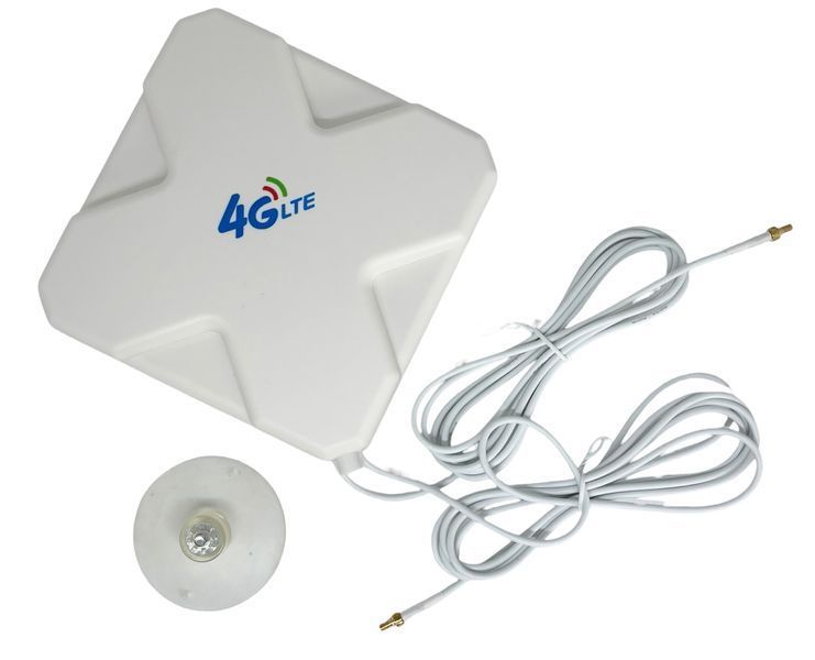 Антена 4G LTE MIMO 35 dBi CRC9 для інтернету, зовнішня підсилююча антена для модема і роутера, всеспрямована 3G 4G GSM з кабелем 2 м 01400 фото