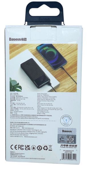 Power Bank 10000 mAh 20 W BASEUS реальна ємність, швидка зарядка зовнішній акумулятор павербанк 01147 фото