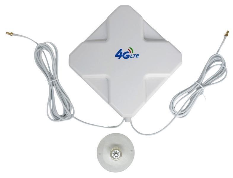 MIMO антена 4G LTE 35 dBi TS9 для модема і роутера, підсилювач сигналу інтернету 3G 4G GSM, зовнішня всеспрямована антена 2&times;2 з кабелем 2 м 01401 фото