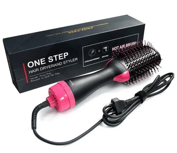 Фен щетка стайлер расчёска для сушки и укладки волос One Step Hair Dryer and Styler 3 в 1 1613613541 фото