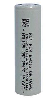 Аккумулятор высокотоковый Molicel молицел INR-21700 P42A 3.6 V 4200 mAh батарея литий-ионная Li-Ion 01252 фото