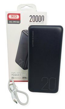 Power Bank 20000 mAh 2 А реальна ємність XO PR183 зарядка зовнішній акумулятор павербанк сертифікований 00815 фото