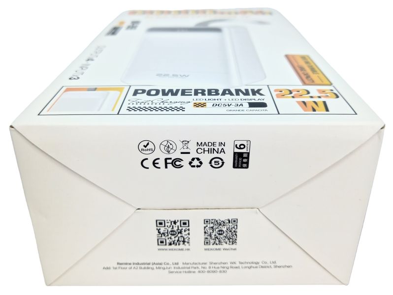 Power Bank 60000 mAh 22,5 W WEKOME Minre WP-269 реальная ёмкость быстрая зарядка павербанк 00062 фото