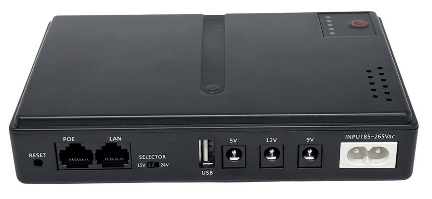 Источник бесперебойного питания 8800 mAh USB, 5V / 9V / 12V для роутера и другой техники ИБП UPS DC1018L павербанк УПС 01389 фото