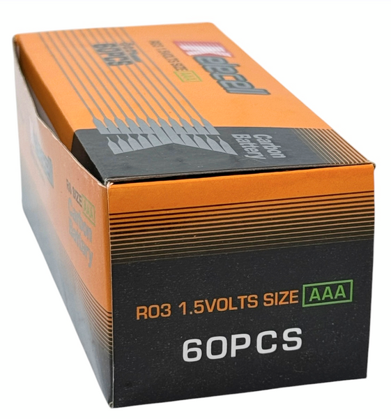 Батарейки Kelecell Келесел Heavy Duty AAA R03 1.5V мініпальчикові сольові Карбон-Цинк Carbon-Zinc 60 шт 1701 фото