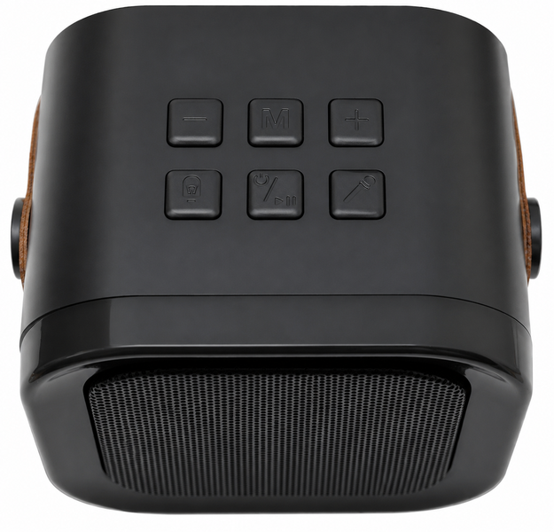 Портативна караоке система K12 Bluetooth колонка з 2 мікрофонами та LED ефектами чорного кольору 1588 фото