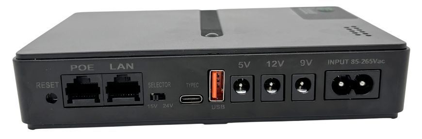 Источник бесперебойного питания 5600 mAh USB, 5V 9V 12V для роутера и другой техники ИБП UPS DC1018L павербанк УПС 01359 фото