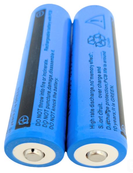 Акумулятор комплект 2 штуки 18650 3.7 V 3500 mAh реально біля 2800 mAh батарея літій-іонна Li-Ion UltraFire 00889 фото