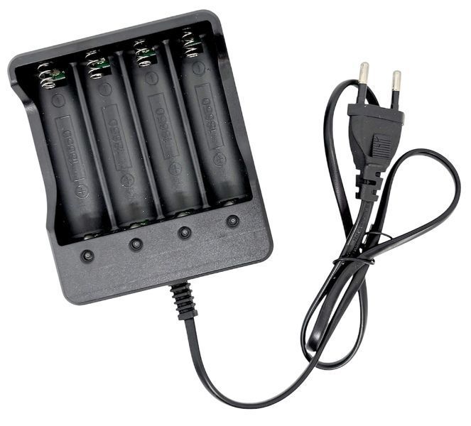 Зарядное устройство зарядка для аккумулятора 18650 4 ячейки с Led индикатором от сети HD-077D WimpeX 01362 фото
