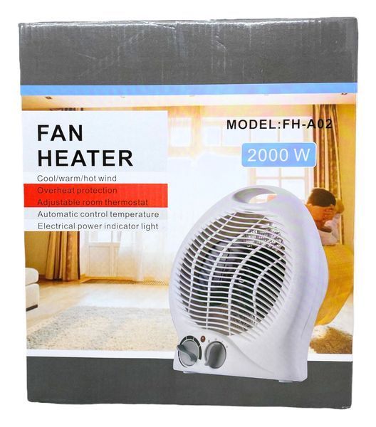 Тепловентилятор дуйчик нагрівач електрообігрівач 2000 Вт Fan Heater FH-A02 дуйка 01111 фото