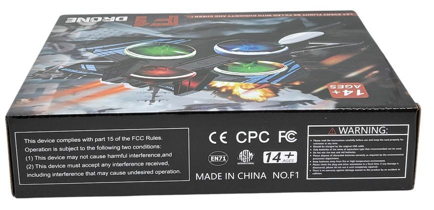 Дрон квадрокоптер дитячий на радіокеруванні з камерою 360 фліп RGB підсвітка утримання висоти акумулятор віл Type C стабілізація польоту легке керування 01411 фото