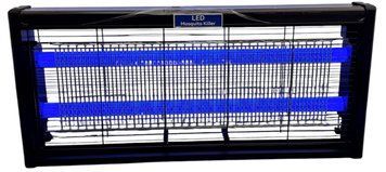 Потужна LED лампа від комарів та мух 30W електрична UV пастка для комах підвісна 220В чорна 11424 фото
