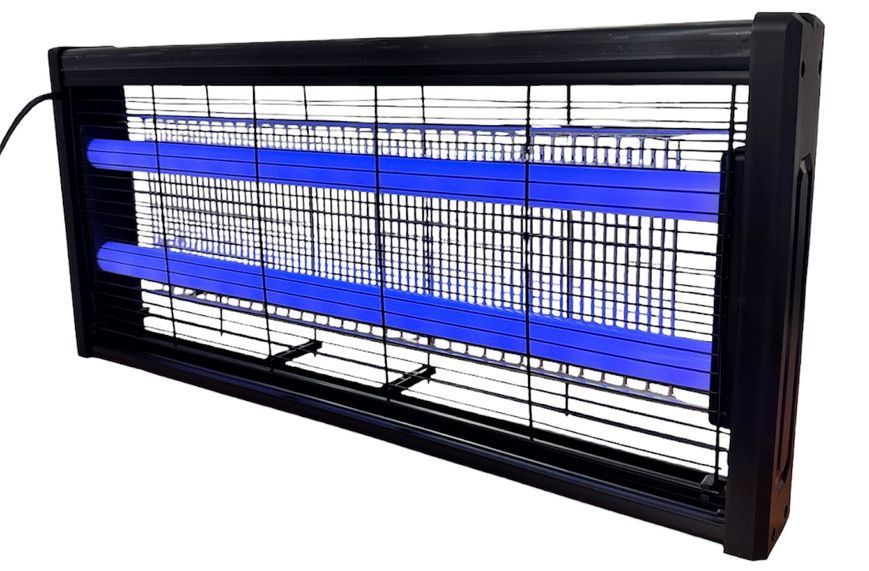 Потужна LED лампа від комарів та мух 30W електрична UV пастка для комах підвісна 220В чорна 11424 фото