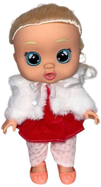 Інтерактивна лялька пупс Baby Lovely 26 см у костюмі зайчика з довгим волоссям що говорить плаче та сміється із соскою і пляшечкою 1603 фото