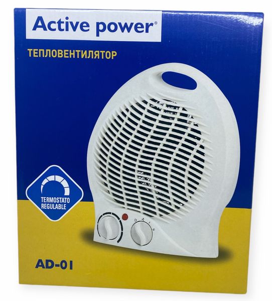 Тепловентилятор дуйчик нагрівач електрообігрівач 2000 Вт Active Power AD-01 дуйка дуйчик 00955 фото