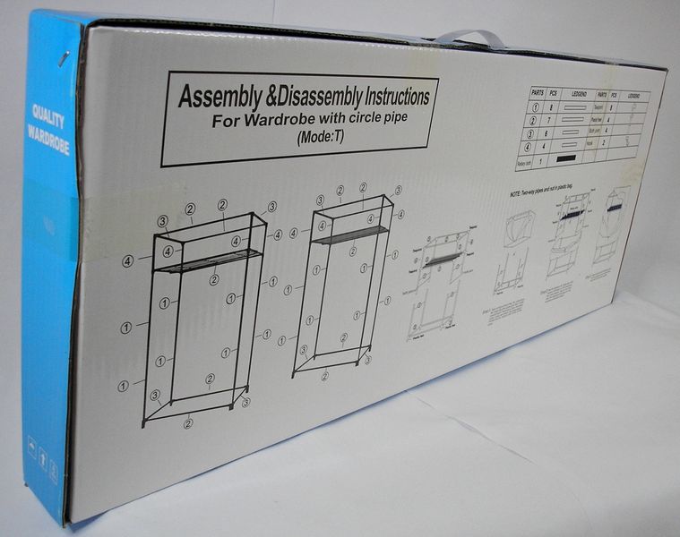 Шафа складна тканинна портативна на 2 секції, органайзер для одягу Storage Wardrobe 8864 (75х45х145см) 1714384973 фото