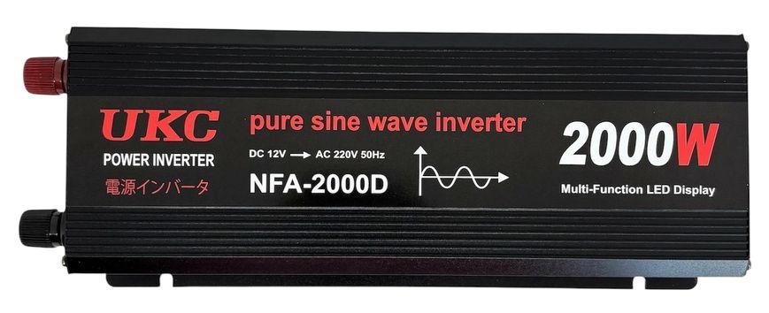 Инвертор мощный 2000 W чистая правильная синусоида для котла преобразователь напряжения UKC NFA-2000D 01372 фото
