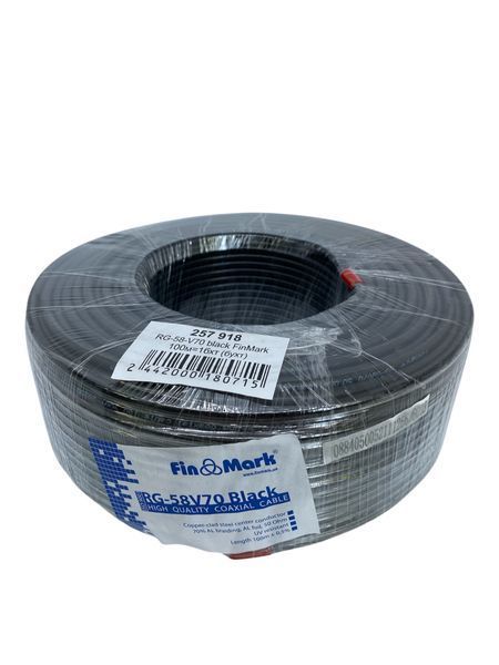 Коаксиальный антенный кабель Finmark Финмарк RG 58 V 70 50 Ом для модемов и роутеров длина 10 метров 1725 фото