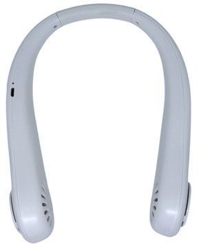 Портативний безлопатевий вентилятор на шию Neck Fan з акумулятором Micro-USB білий 1611 фото