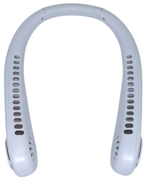 Портативний безлопатевий вентилятор на шию Neck Fan з акумулятором Micro-USB білий 1611 фото