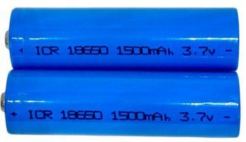 Аккумуляторы Li-ion 18650 3.7V 1500 mAh 2 шт перезаряжаемые для фонарей электроники портативных устройств выпуклые 01422 фото