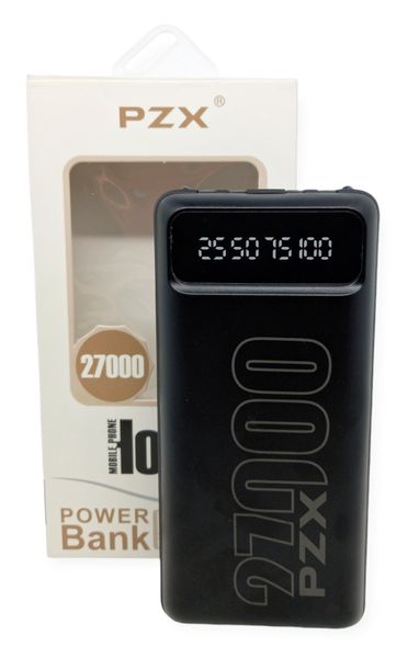 Power Bank 27000 mAh 2,1А  реальная ёмкость PZX C165 зарядка внешний аккумулятор cертифицированный павербанк 00865 фото