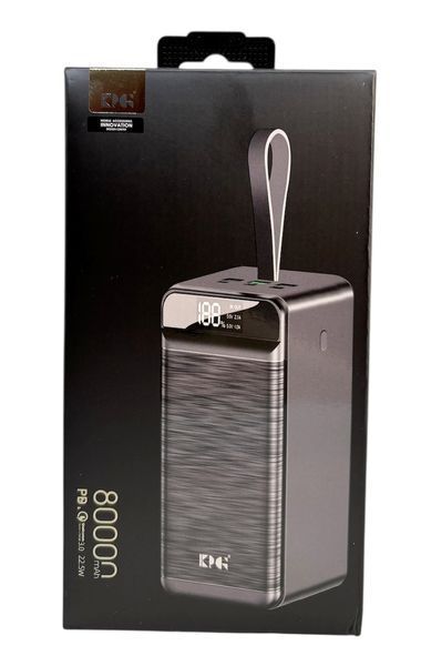 Power Bank 80000 mAh 22,5W реальна ємність  PD-80 зарядка зовнішній акумулятор павербанк швидка зарядка 01336 фото