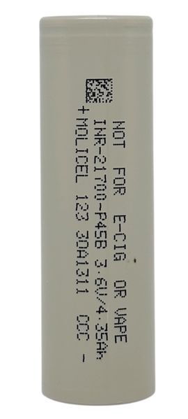 Акумулятор високострумовий гуртом ціна за 10 шт Molicel INR-21700-P45B 3.6 V 4500 mAh батарея літій-іонна Li-Ion 00805 фото