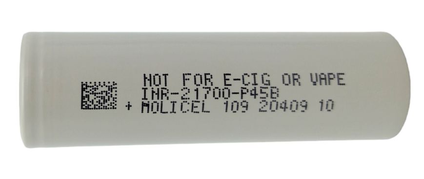 Аккумулятор высокотоковый Molicel INR-21700-P45B 3.7 V 4500 mAh батарея литий-ионная Li-Ion 00805 фото