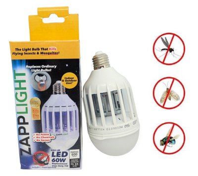 Електропастка лампа 9W від комарів мух мошок комах пастка знищувач москітів від мережі Mosquito Lamp 00753 фото
