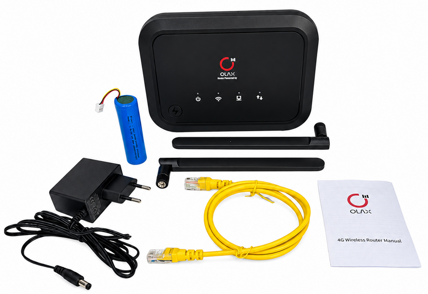 4G LTE Wi-Fi роутер OLAX Олакс AX8 Pro з SIM-картою Wi-Fi 6 до 300 Мбіт/с акумулятор 5000 мАг 4 мережеві порти 1342 фото