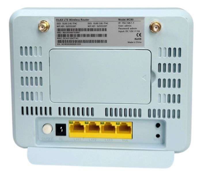 Мобільний 4G LTE Wi-Fi роутер OLAX Олакс MC80 Cat 6 з SIM картою модемом акумулятором 5200 мАг та гігабітними портами LAN/WAN 1763 фото