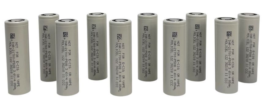 Акумулятори Li-Ion Molicel Молісел P50B 21700 5000 mAh 3.6V комплект 10 штук 01430 фото