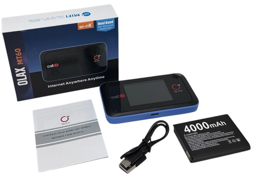 Мобільний Wi-Fi роутер Олакс  OLAX MT60 Cat.7 4G LTE Wi-Fi 6 для SIM-карти 2 роз'єми CRC9 MIMO модем 1623 фото
