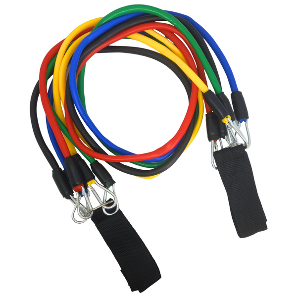 Эспандер  для фитнеса и силовых упражнений трубчатый 11 в 1 Ares Active Resistance Bands Set 00687 фото