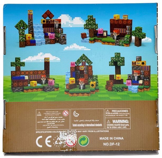 Конструктор Майнкрафт Minecraft магнітний 100 деталей кубики з магнітами для дітей 1624 фото