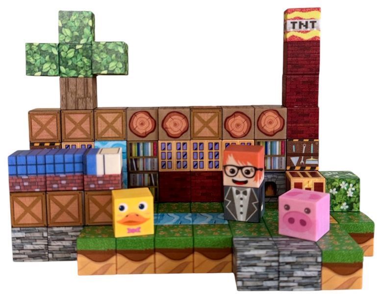 Конструктор Майнкрафт Minecraft магнітний 100 деталей кубики з магнітами для дітей 1624 фото