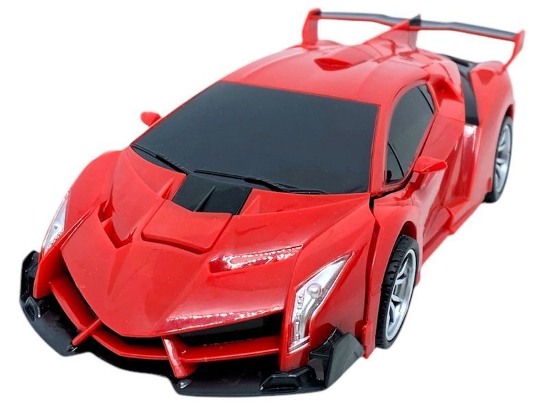 Машинка робот саморозкладний трансформер на радіокеруванні Autobots радіокерована машинка червона 01024 фото