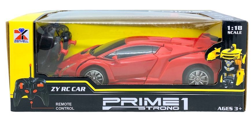 Машинка робот саморозкладний трансформер на радіокеруванні Autobots радіокерована машинка червона 01024 фото