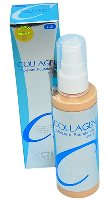 Тональный крем тон 21 с дозатором с коллагеном и защитой от солнца SPF 15 Collagen № 21 100 мл 00688 фото