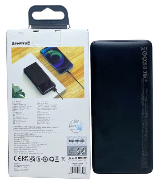 Power Bank 10000 mAh 15 W BASEUS реальная ёмкость быстрая зарядка внешний аккумулятор павербанк 01032 фото
