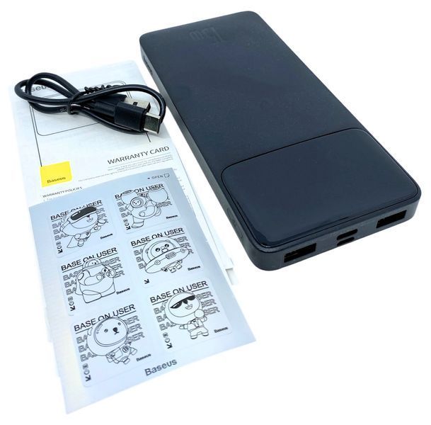 Power Bank 10000 mAh 15 W BASEUS реальная ёмкость быстрая зарядка внешний аккумулятор павербанк 01032 фото