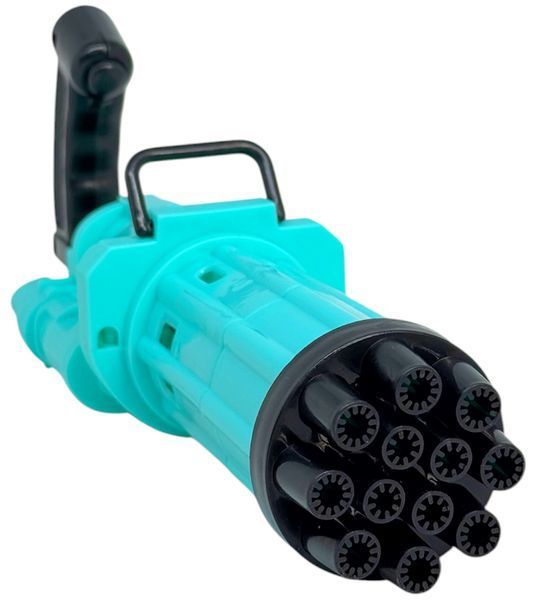 Дитячий автомат Bubble Gun Gatling бірюзовий генератор мильних бульбашок 1645 фото